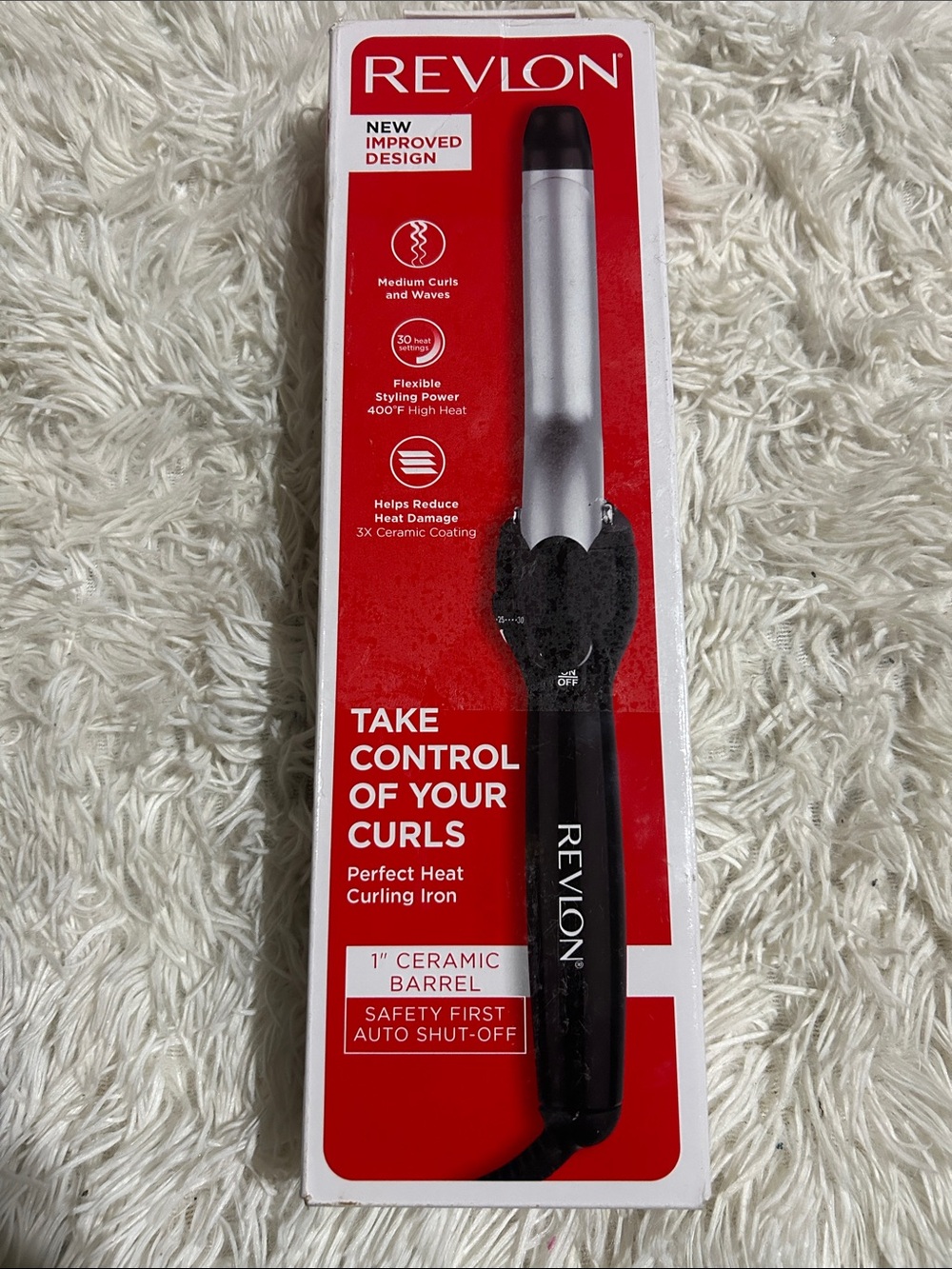 Revlon Black and Silver Perfect Heat Curling Iron